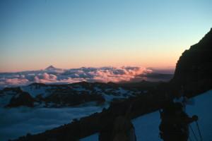 sunrise, Mt. Hood in the distance